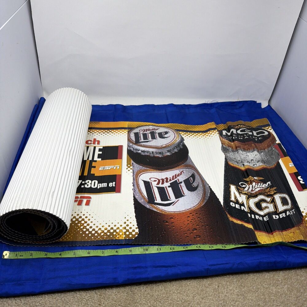 Miller Lite Genuine Draft ESPN Prime Time NFL Beer Sign Advertising 16" x 92"